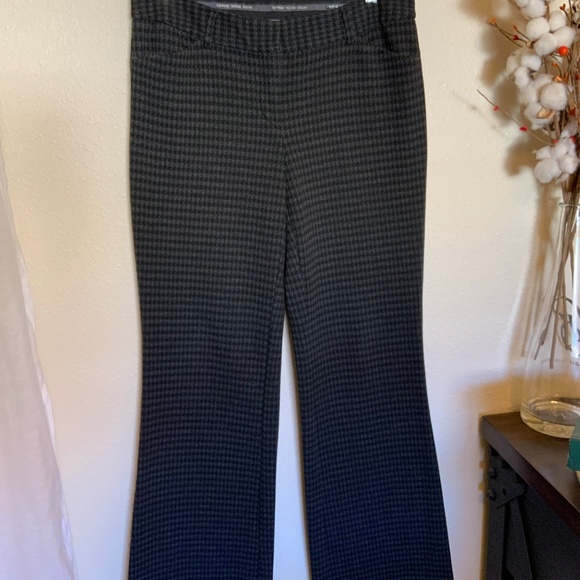 Express Editor Pants Y2K Black and Grey Houndstooth Checked Pants Size 6 - Picture 2 of 6